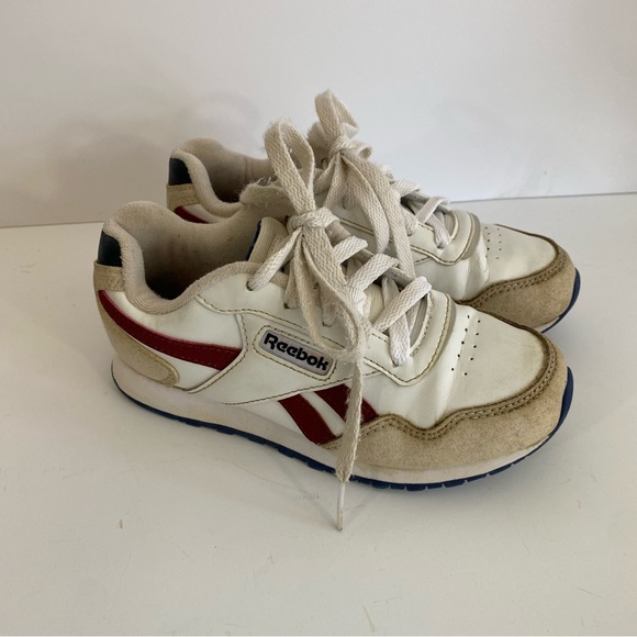 Reebok Classic Harmon Run sneaker in ivory/maroon/navy youth size 13 tennis shoe - Picture 5 of 8